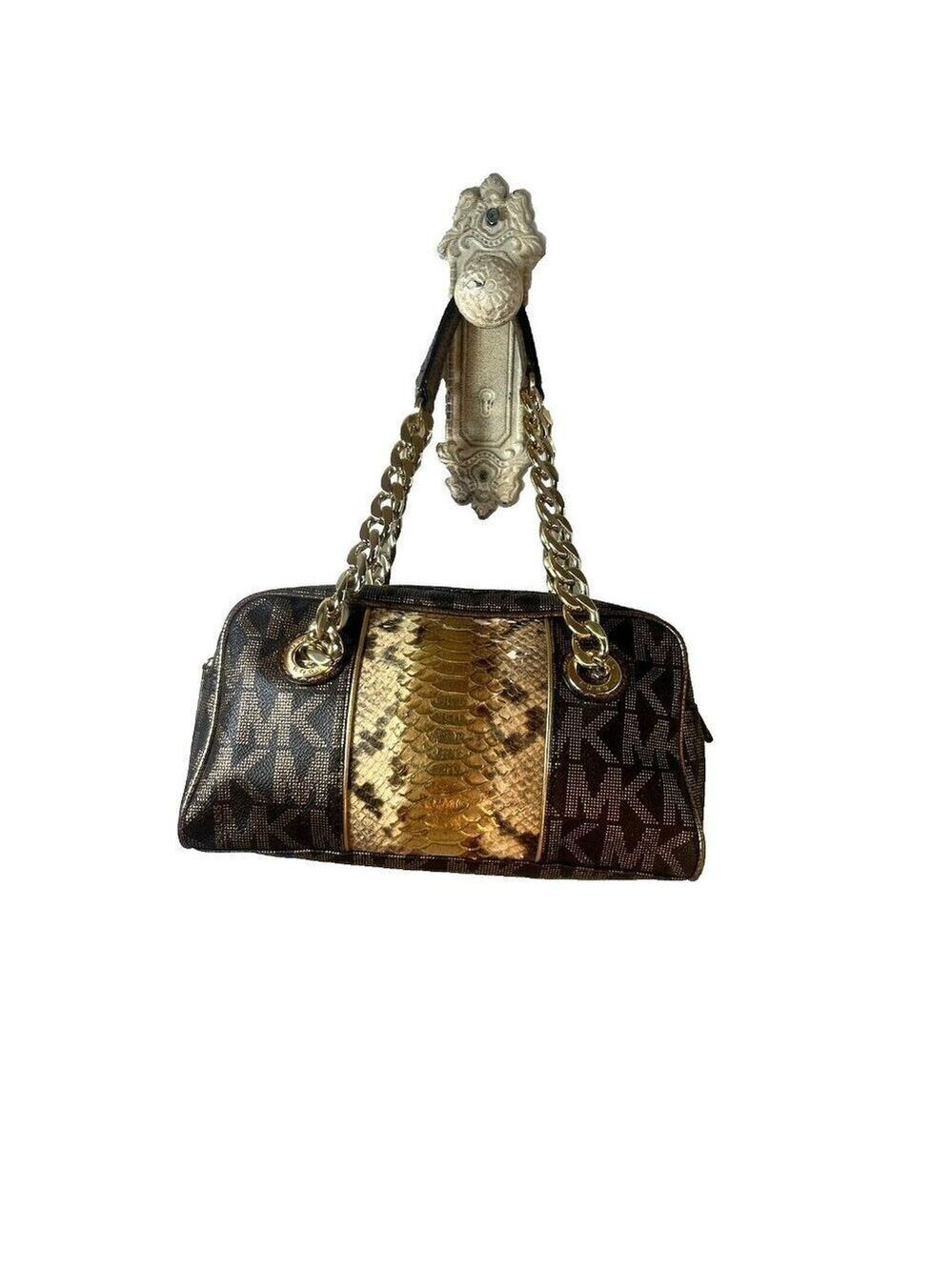 Michael Kors  Grayson satchel Boston bag  doctor satchel exotic leather